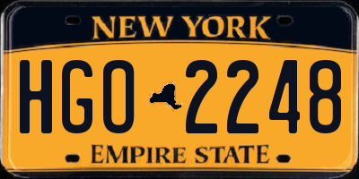 NY license plate HGO2248