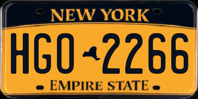 NY license plate HGO2266