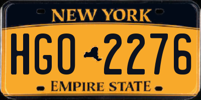 NY license plate HGO2276