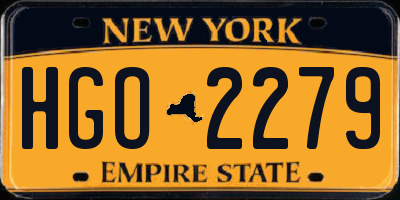 NY license plate HGO2279