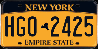 NY license plate HGO2425