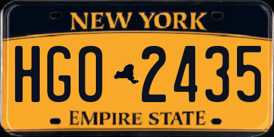 NY license plate HGO2435