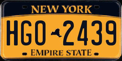 NY license plate HGO2439