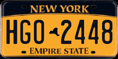 NY license plate HGO2448