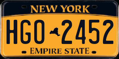 NY license plate HGO2452