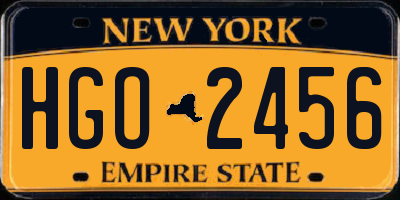 NY license plate HGO2456