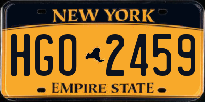 NY license plate HGO2459