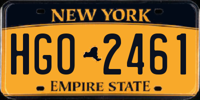 NY license plate HGO2461