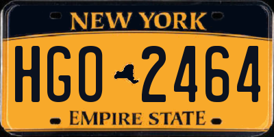 NY license plate HGO2464