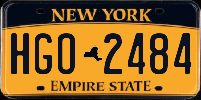 NY license plate HGO2484