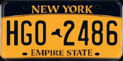 NY license plate HGO2486