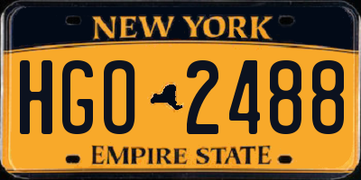 NY license plate HGO2488