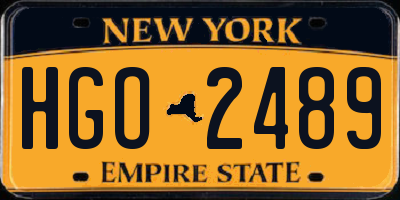 NY license plate HGO2489