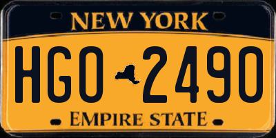 NY license plate HGO2490