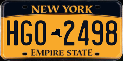 NY license plate HGO2498