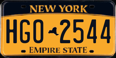 NY license plate HGO2544