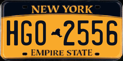 NY license plate HGO2556