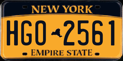 NY license plate HGO2561