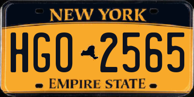 NY license plate HGO2565