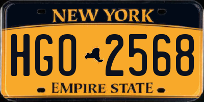 NY license plate HGO2568