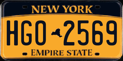 NY license plate HGO2569