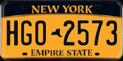 NY license plate HGO2573