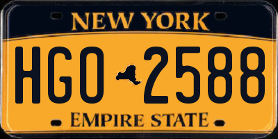 NY license plate HGO2588