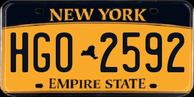 NY license plate HGO2592