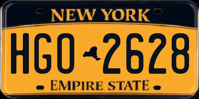 NY license plate HGO2628