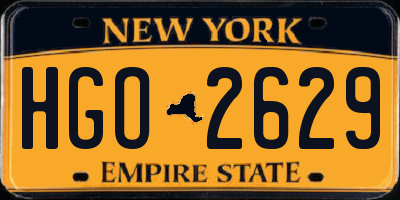 NY license plate HGO2629