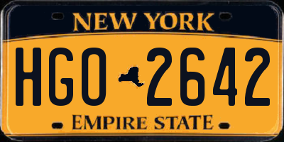 NY license plate HGO2642