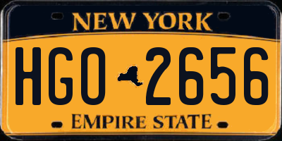 NY license plate HGO2656