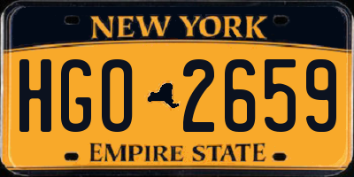 NY license plate HGO2659