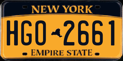 NY license plate HGO2661