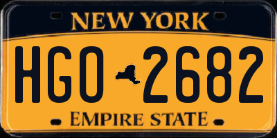 NY license plate HGO2682