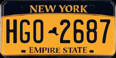 NY license plate HGO2687