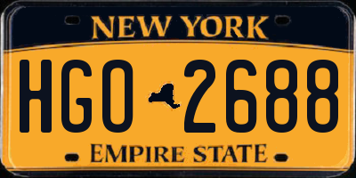 NY license plate HGO2688