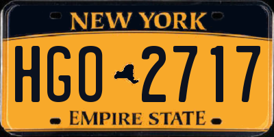 NY license plate HGO2717