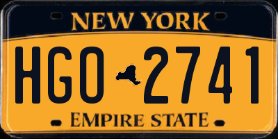 NY license plate HGO2741