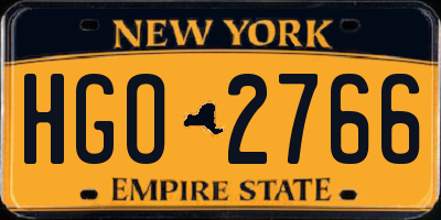 NY license plate HGO2766