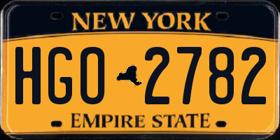 NY license plate HGO2782