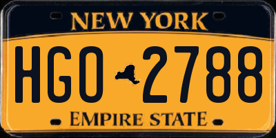 NY license plate HGO2788