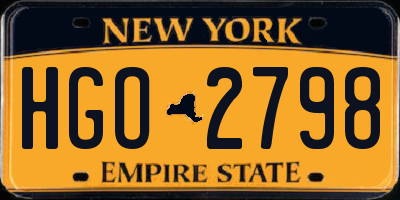 NY license plate HGO2798