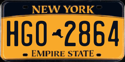 NY license plate HGO2864