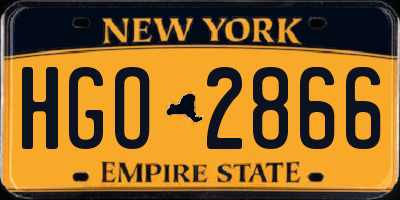 NY license plate HGO2866