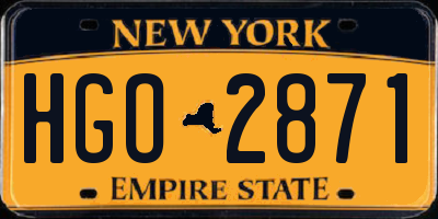 NY license plate HGO2871