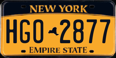 NY license plate HGO2877