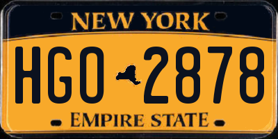 NY license plate HGO2878