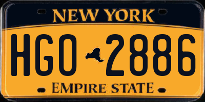 NY license plate HGO2886