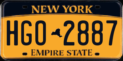 NY license plate HGO2887